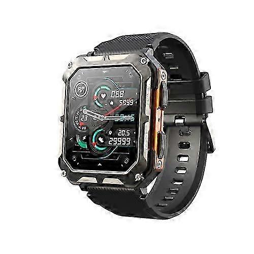 2025 Stahl Gear Stahlgear Thor Smartwatch, 1,81 Zoll HD-Display, wasserdicht, Fitnesstracker mit Schlafmonitor, Blutdruckmessgerät