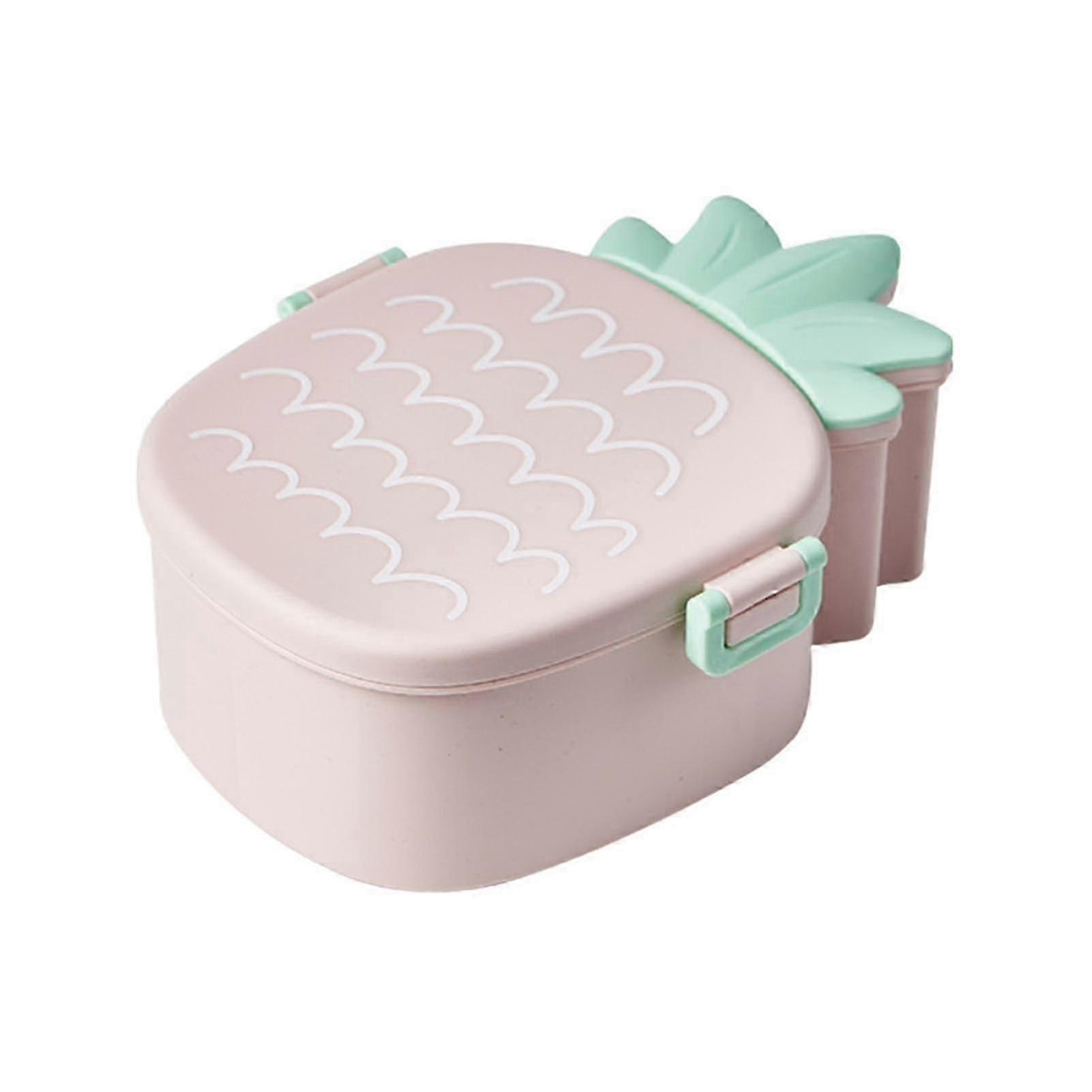 Kids School Portable Bento Case Easy To Carry Cute Pineapple Shaped Lunch Box Suitable For Fruits Candies Cookies