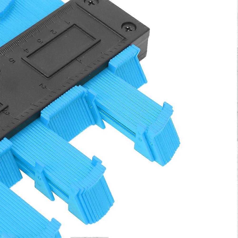 Gauge Contour Ruler 10in Blue ABS Measuring Tool Irregular Frame