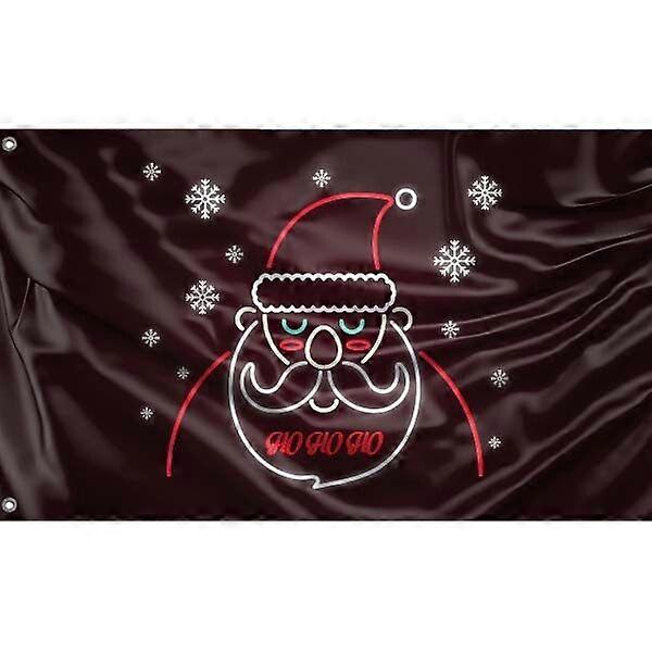 Néon Père Noël Drapeau Motif 1154