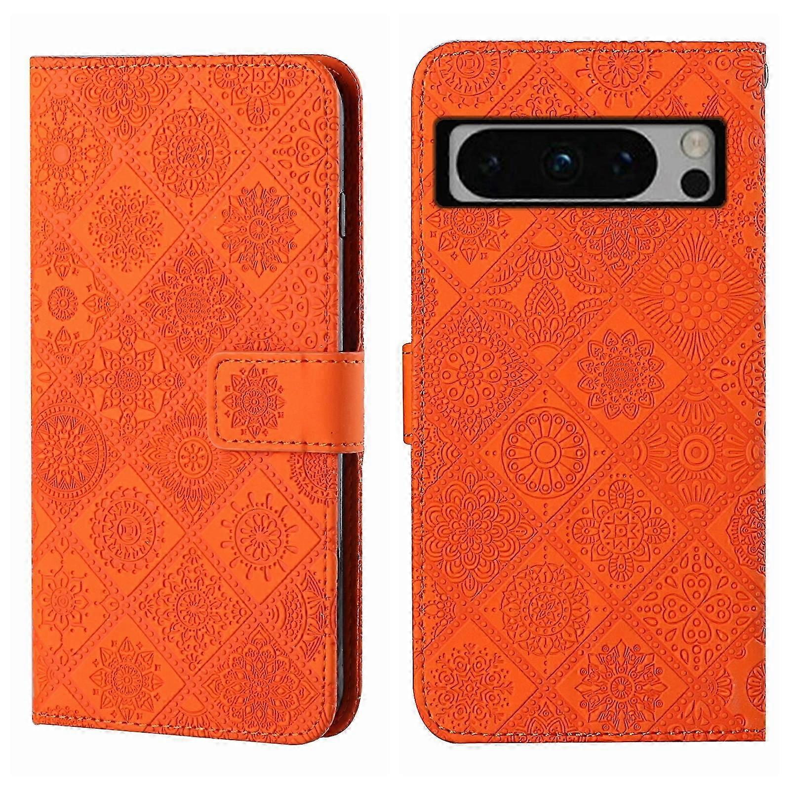 (New) Ethnic Style Embossed Pattern Leather Phone Case 2025