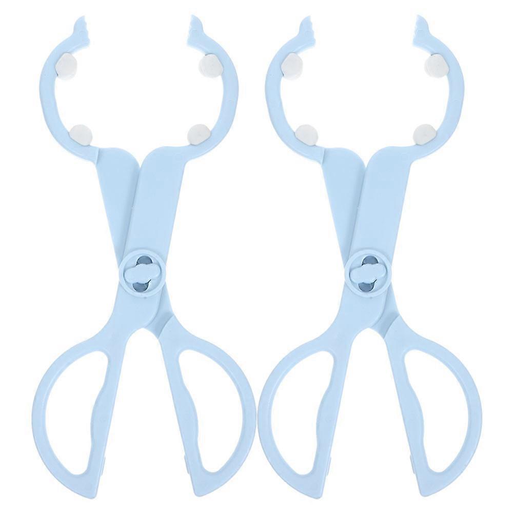 Baby Bottle Clamp Multi-Function Bottle Clip for Safe Handling 2Pcs Sky-Blue
