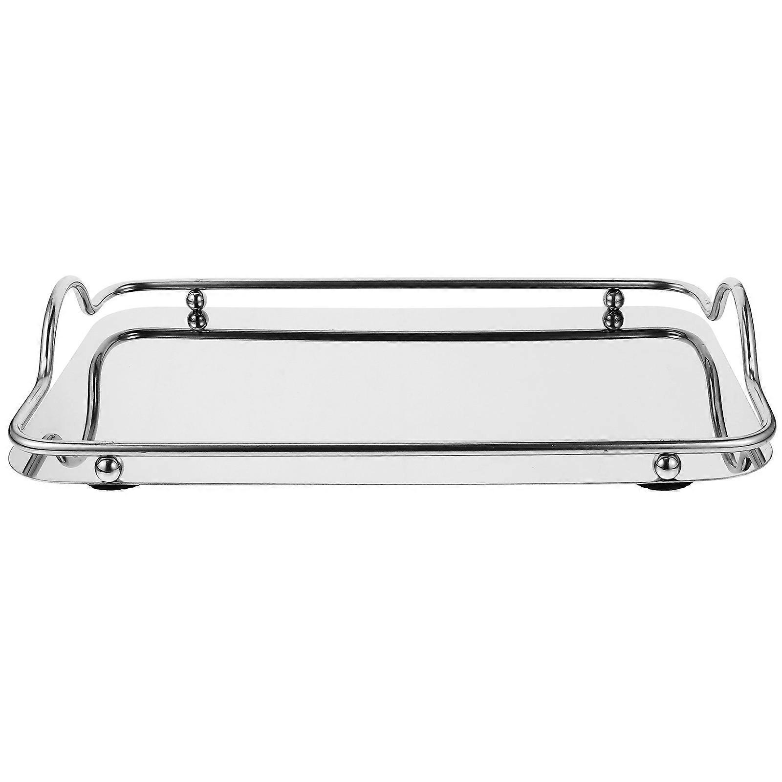Stainless Steel Tray Rectangular Tray for Home Use 2Pcs