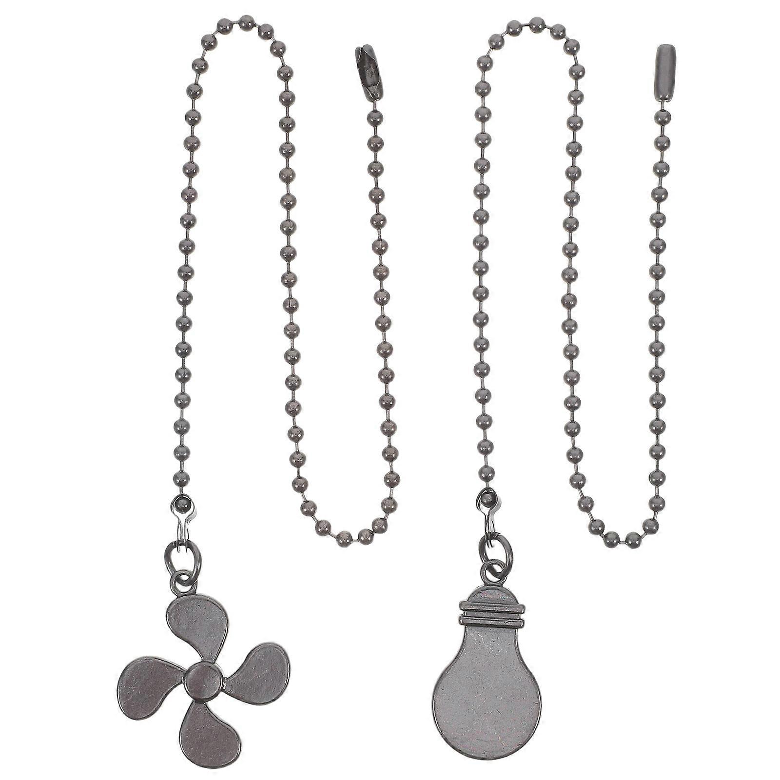 Iron Vintage Fan Pull Chains Pendant Extensions for Decorative Ceiling Fans 2Pcs