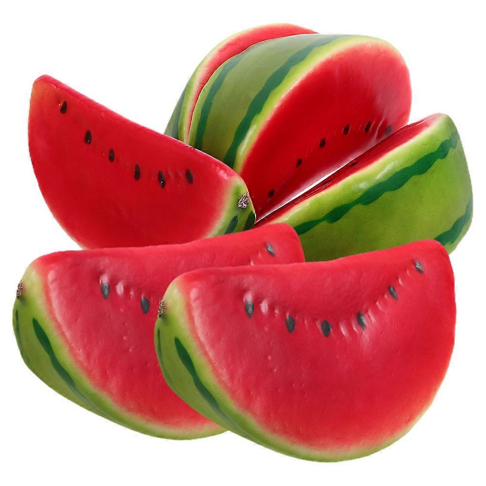 Artificial Fruit Slices Watermelon Model for DIY Use 12Pcs Red Foam
