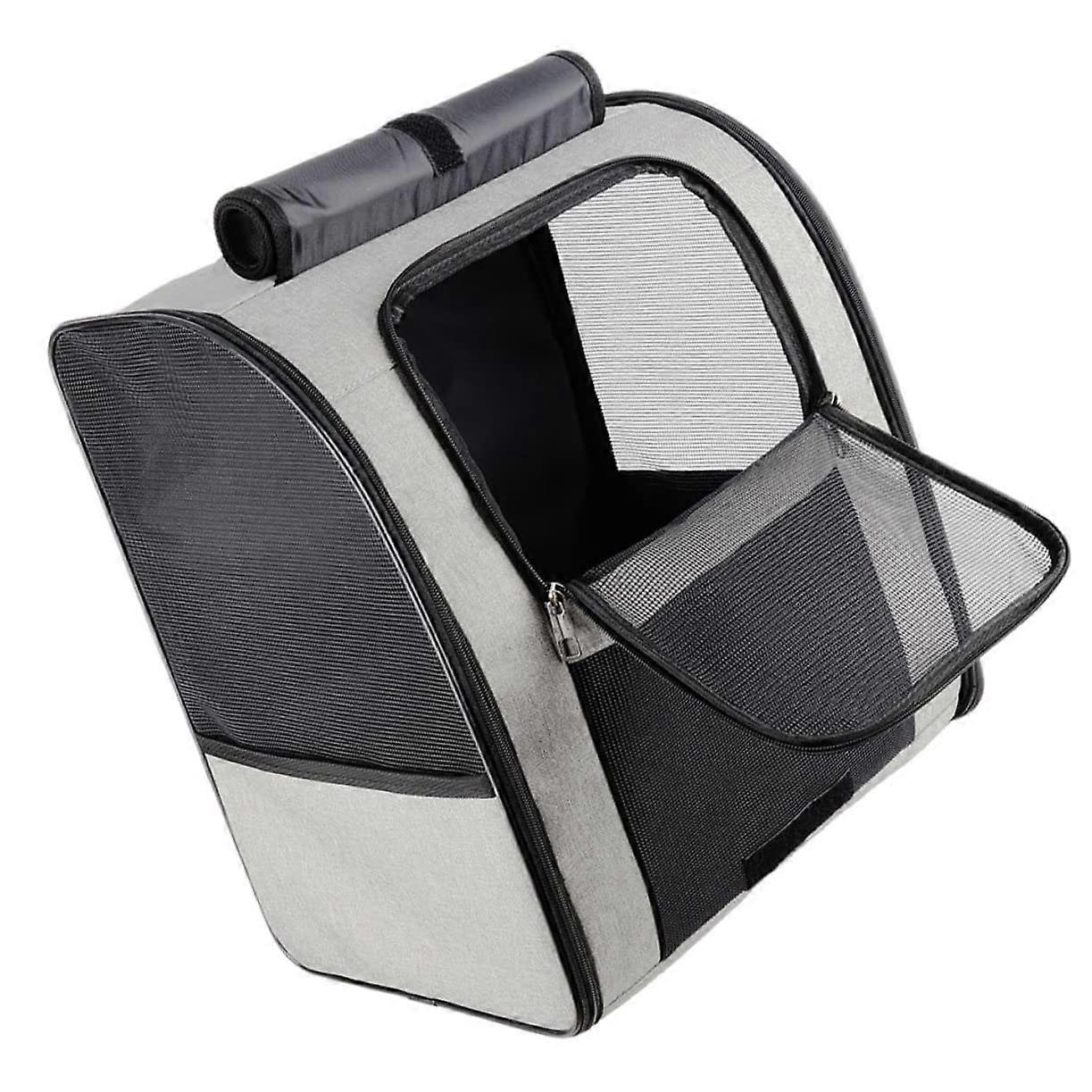Cat Backpack Breathable Mesh Carrier With Handle Outdoor Travel Large Capacity Fits Cats And Small Pets Shoulder Bag