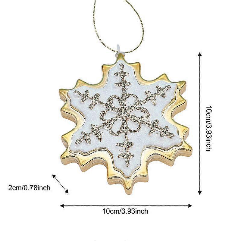 Christmas Ornaments Set 3d Snowflake Bow Hanging Decorations R