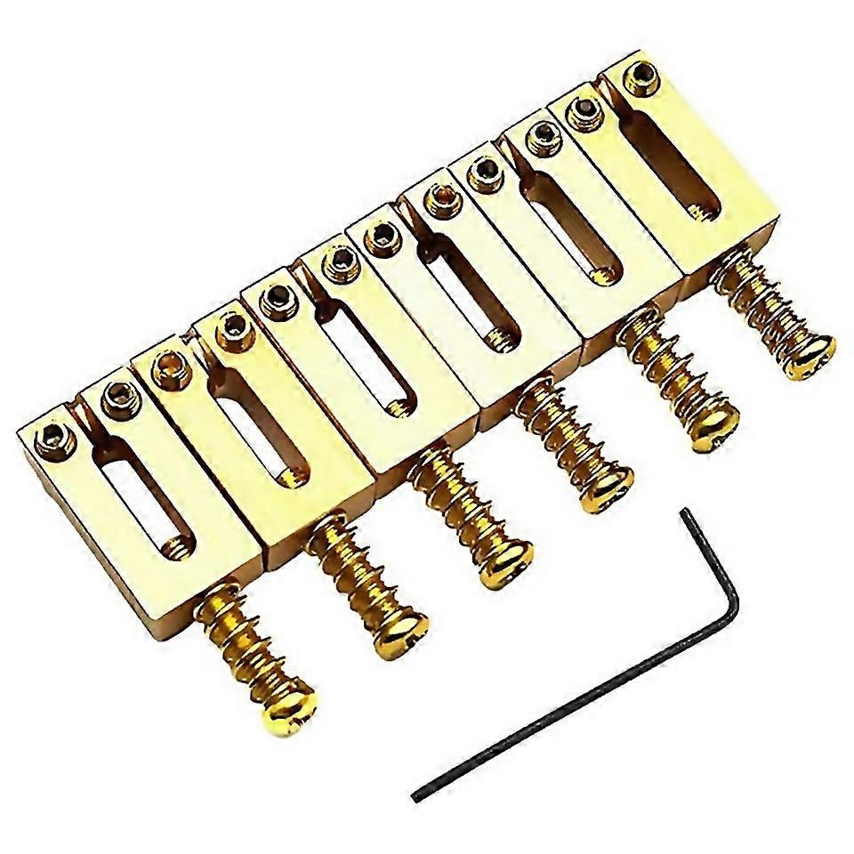 For 6 Set Bridge Saddle For Solid Brass Gold