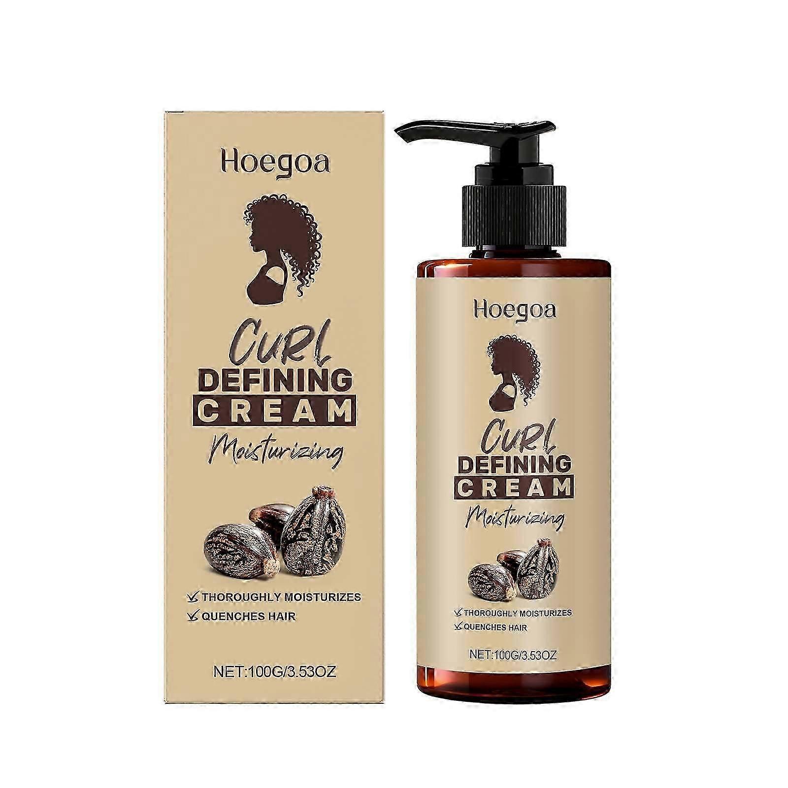 Pumpkin Seed Oil Curl Defining Cream, Defining Curl Cream - Enhances Waves and Curls | Conditions, Detangles, and Reduces Frizz