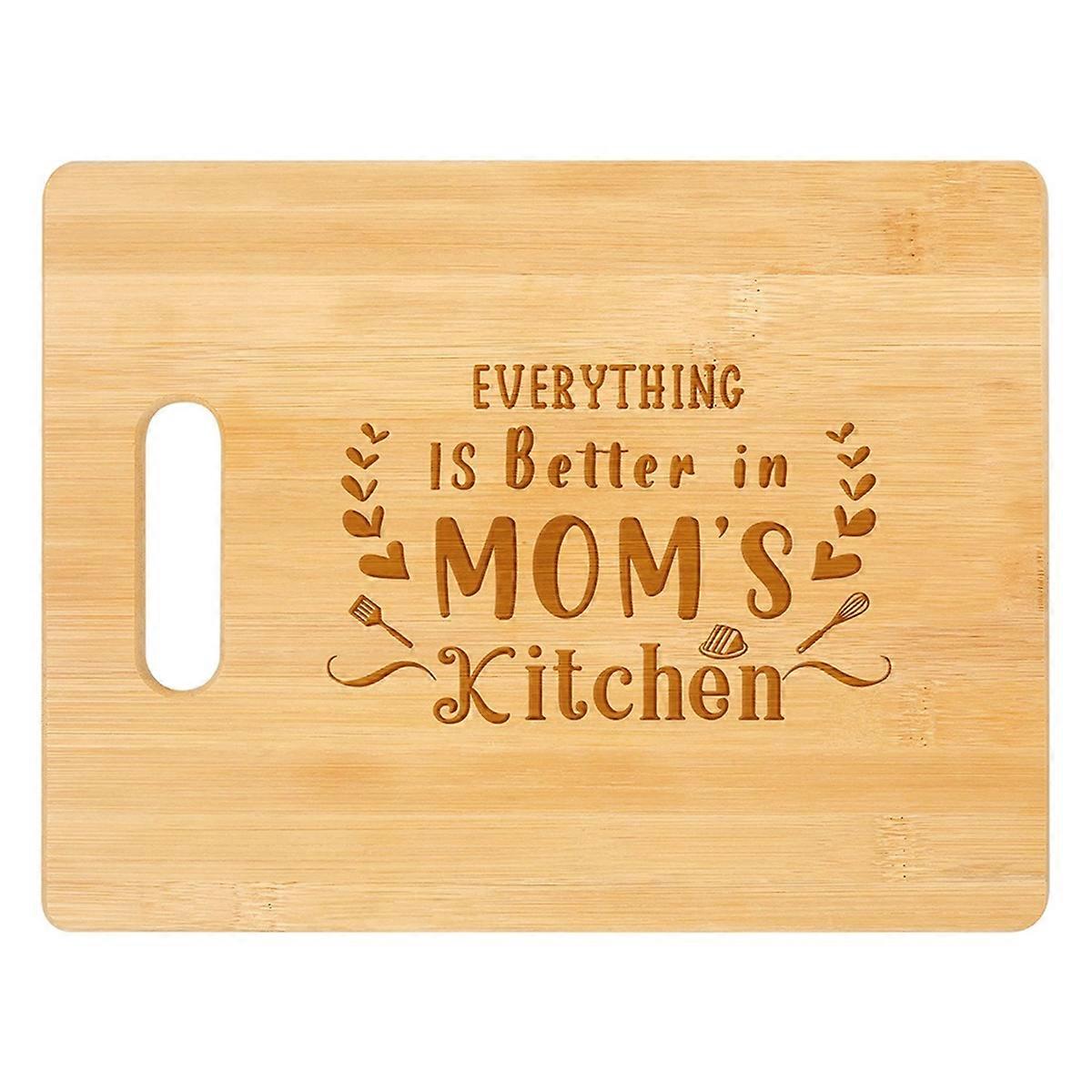 Gifts for Mom, Engraved Bamboo Cutting Board