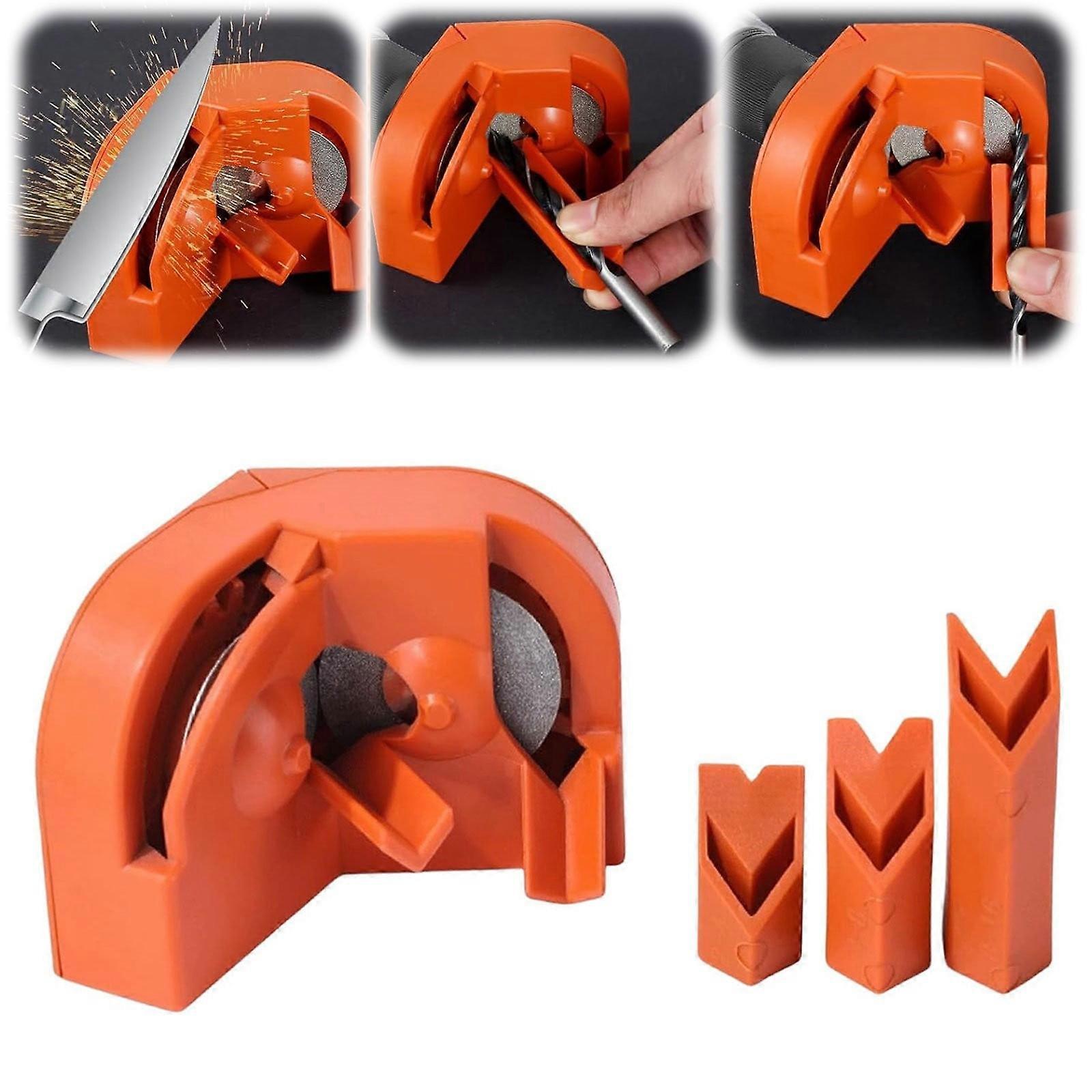 Zynic Drill Bit Sharpener Compatible with All Bits - Multi-Purpose Grinder for HSS, Masonry, Carbide, Cobalt & Tin-Coated Drill Bits