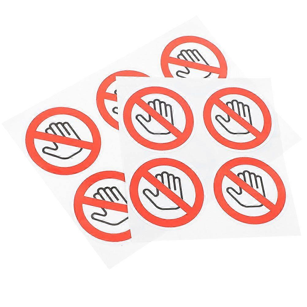 10pcs Do Not Touch Sticker Do Not Use Hand Signs Self Adhesive Decal No Touch Sign