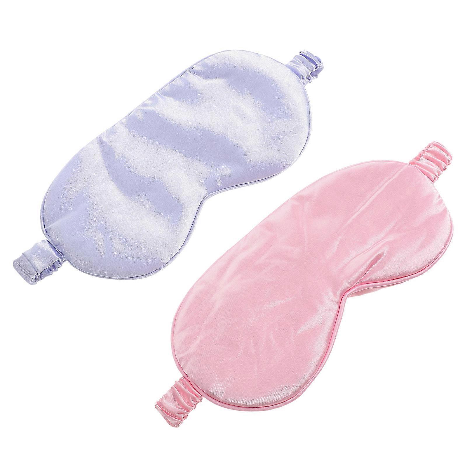 Sleep Eye Mask Light Blocking Eye Cover for Wearing 2Pcs Assorted Color for Travel