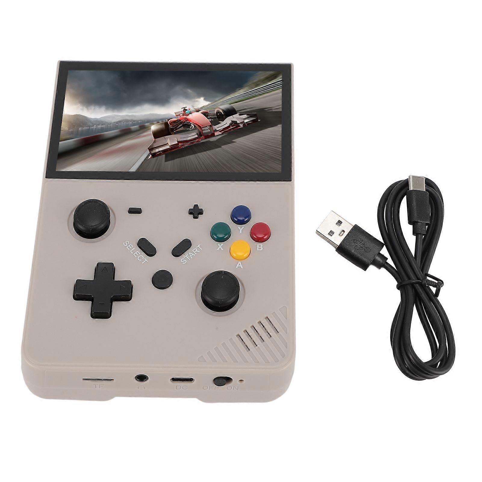 Handheld Game Console Retro Portable Player 4.3in IPS Screen Gaming Device with 20000+ Classic Games Small Memory Card Gray 128GB