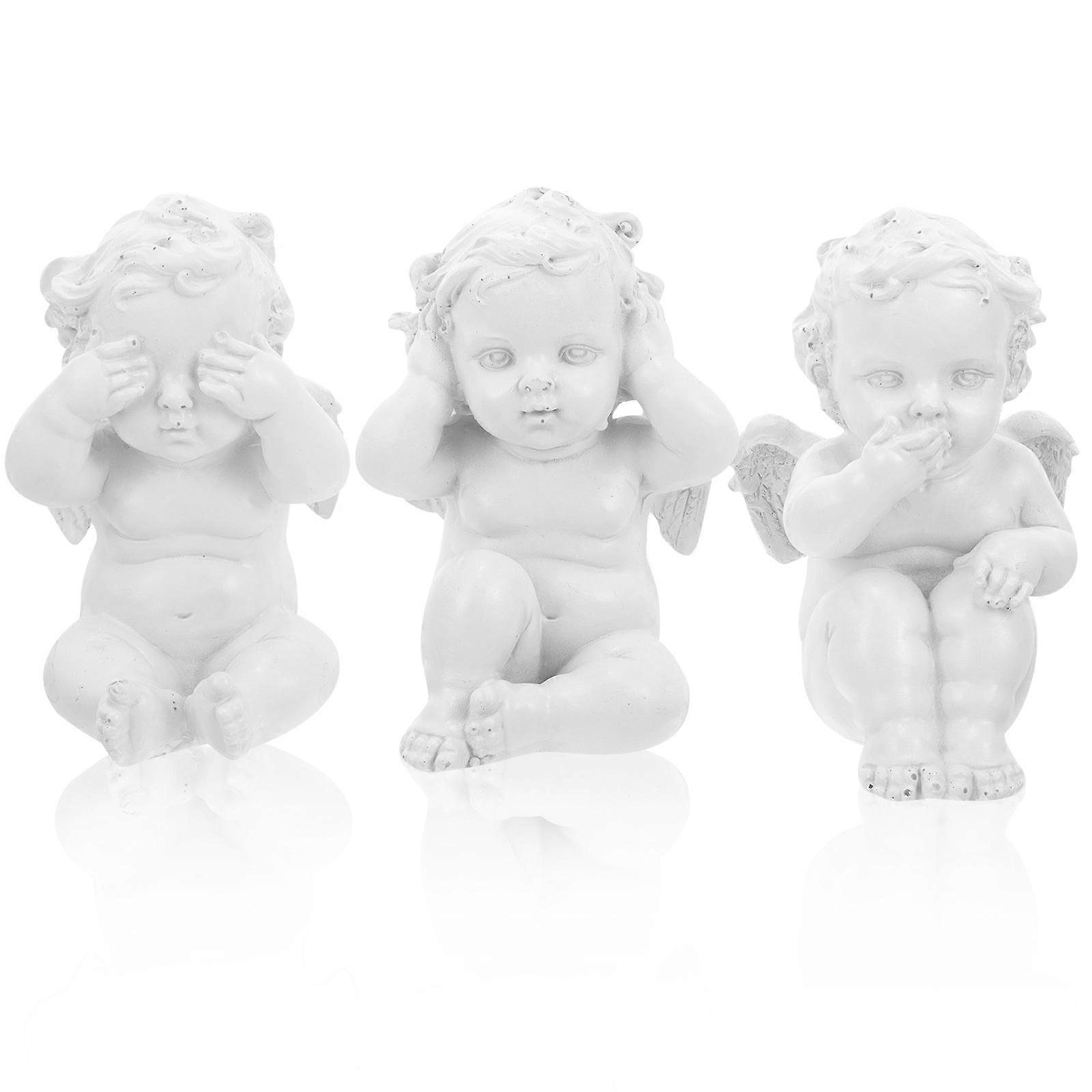 Retro Resin Angel Statue for Decoration Use 6Pcs Nordic Style Figurines