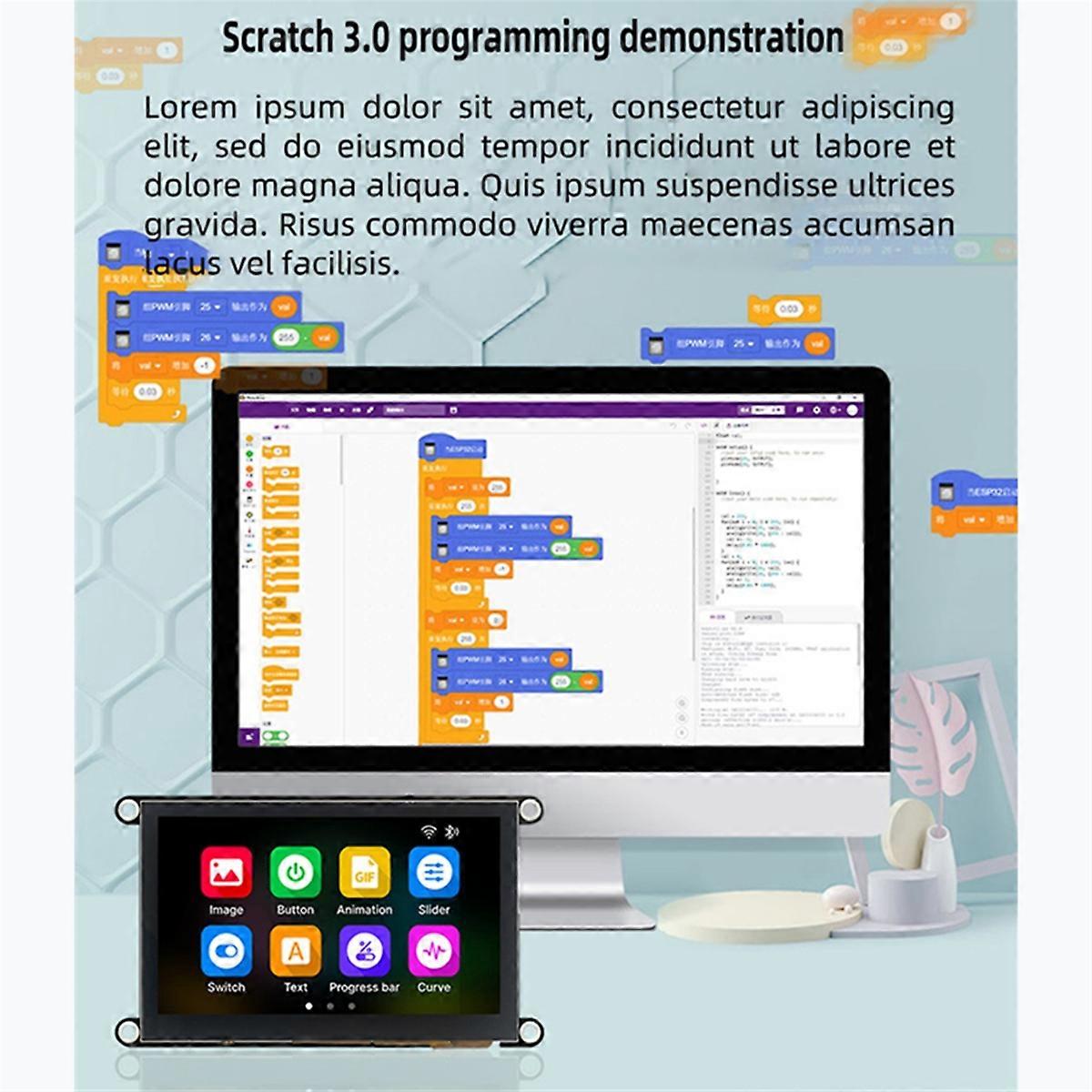 ESP32-S3 LCD Display IPS Capacitive Touch for LVGL 4.3 Inch