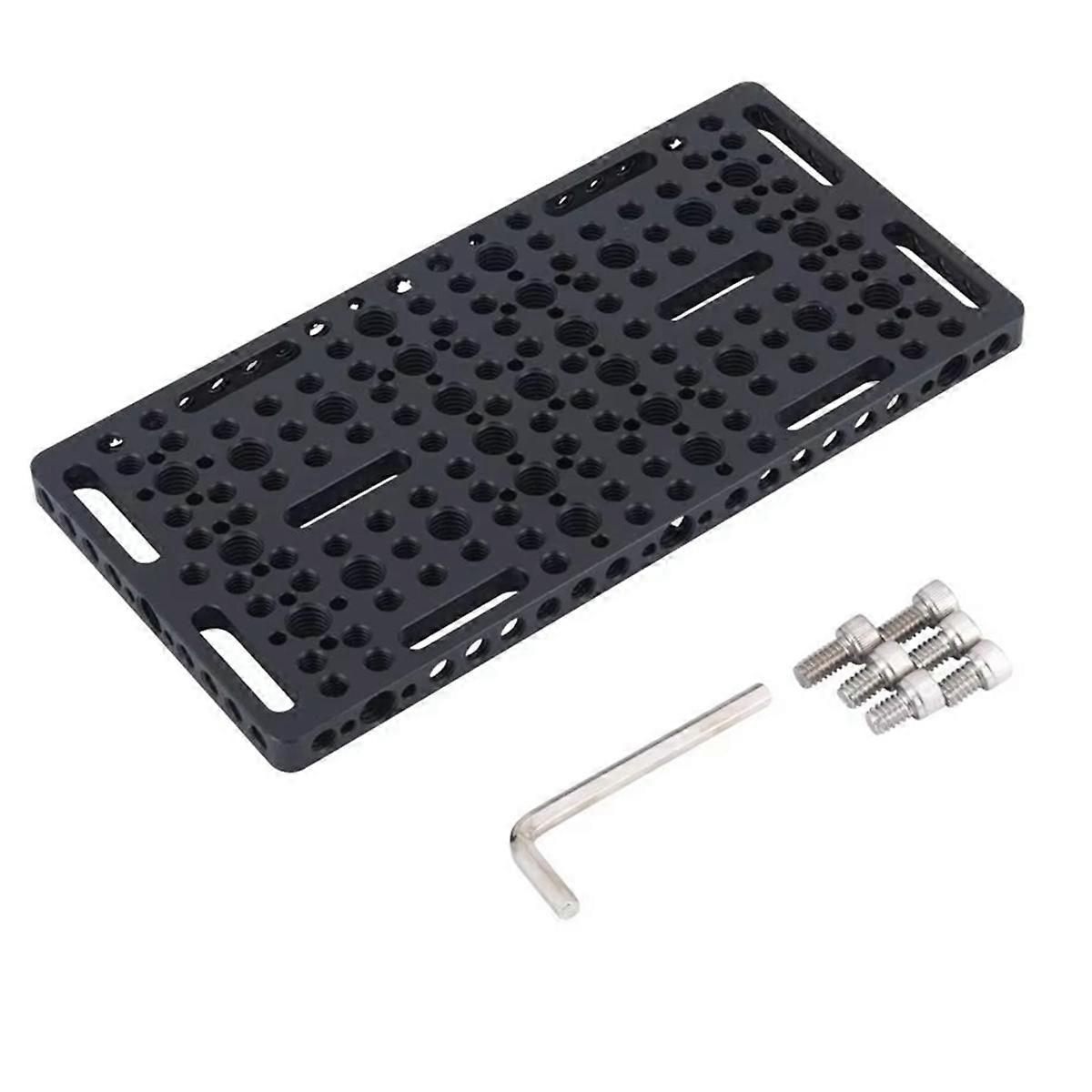 Installing Cheese Board Camera Cage Guide Rail Block, 1/4 Inch 3/8 Inch Porous Connection Quick Inst