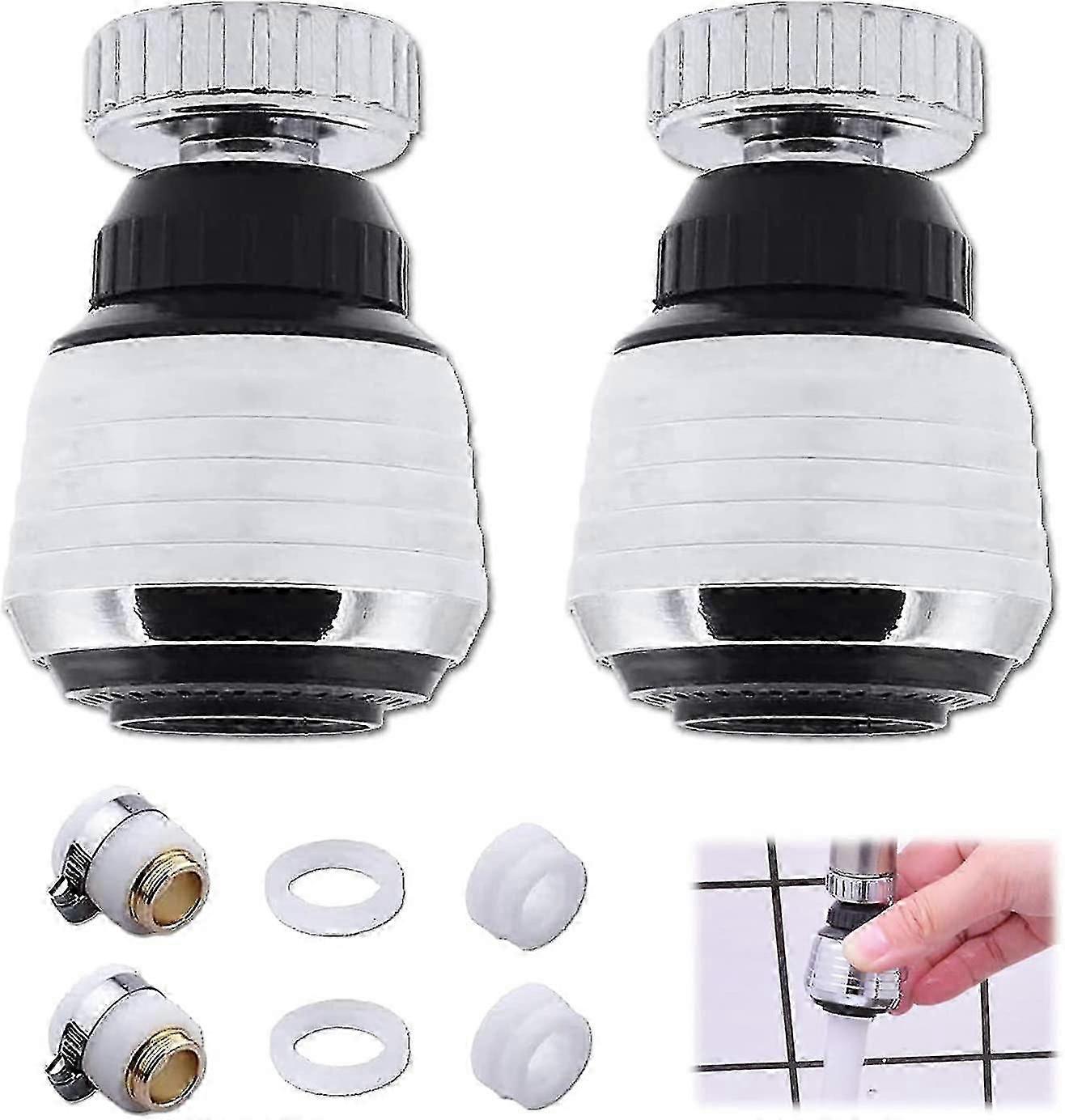 [2 Pieces]universal Tap Shower Attachment,tap Shower Adapter,tap Rotatable Nozzle,tap Aerator