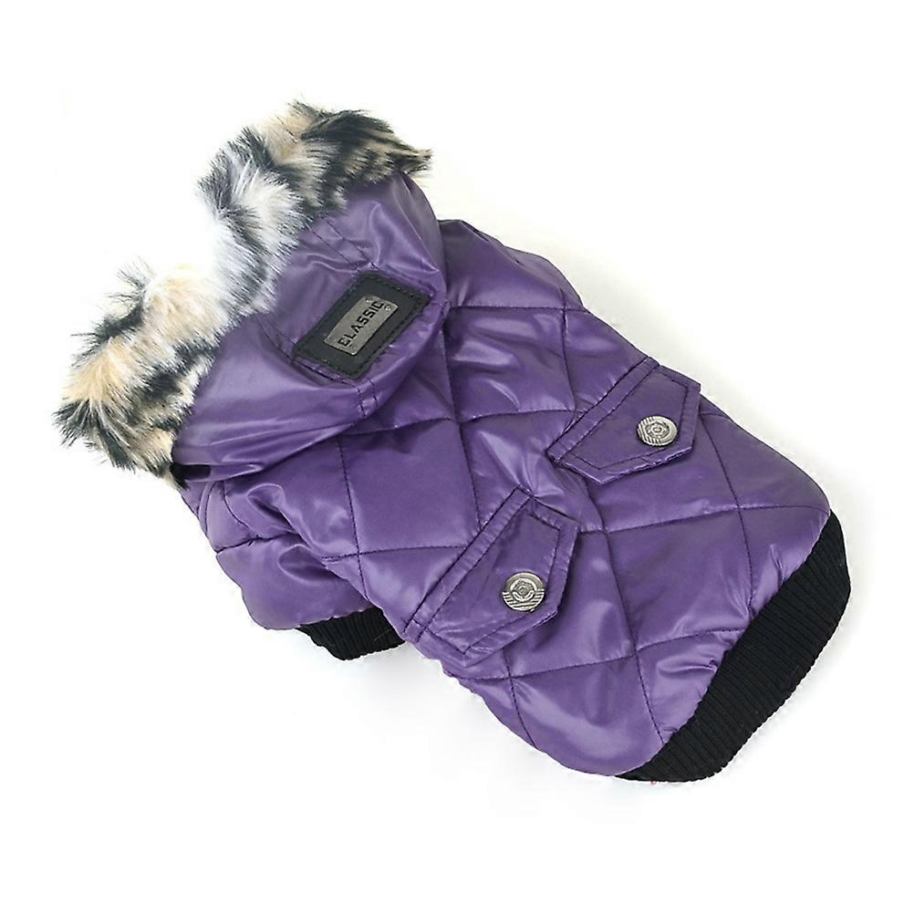 Fashionable Dog Coat Designed For Pets Providing Warmth On Winter Days Available In Purple Color 1Pack