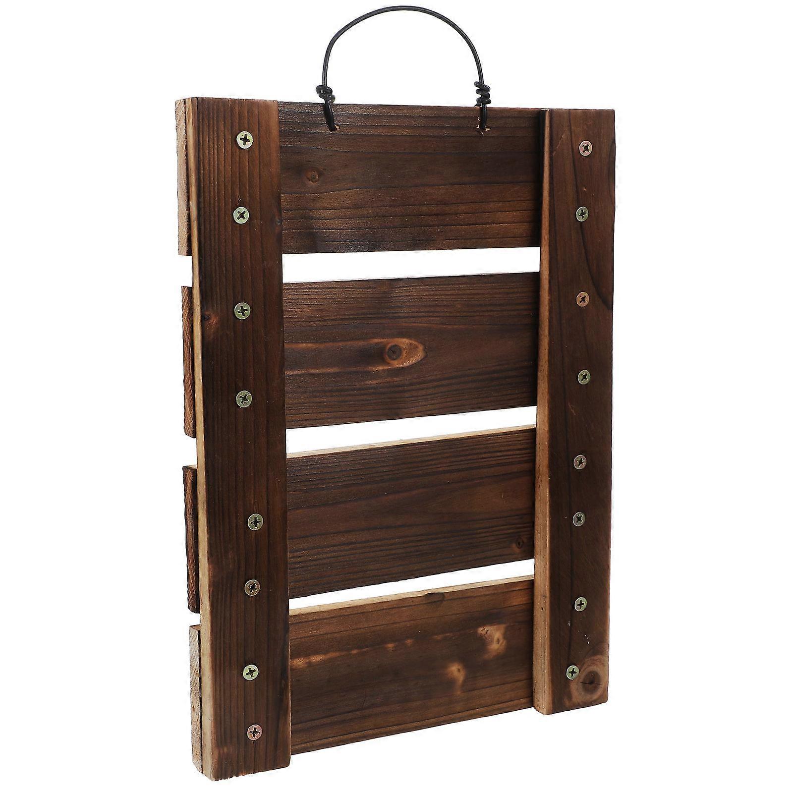 Rectangular Wood Wall Planter For Climbing Plants Brown For 1Set