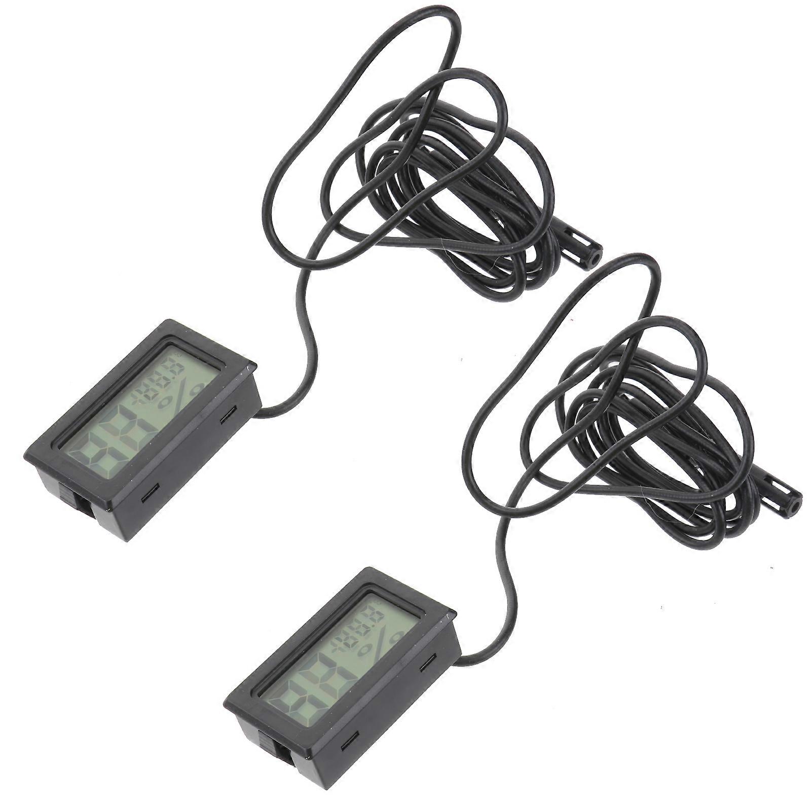 Wire Humidity Gauge Meter for Measuring Use 6Pcs Black Digital Mini
