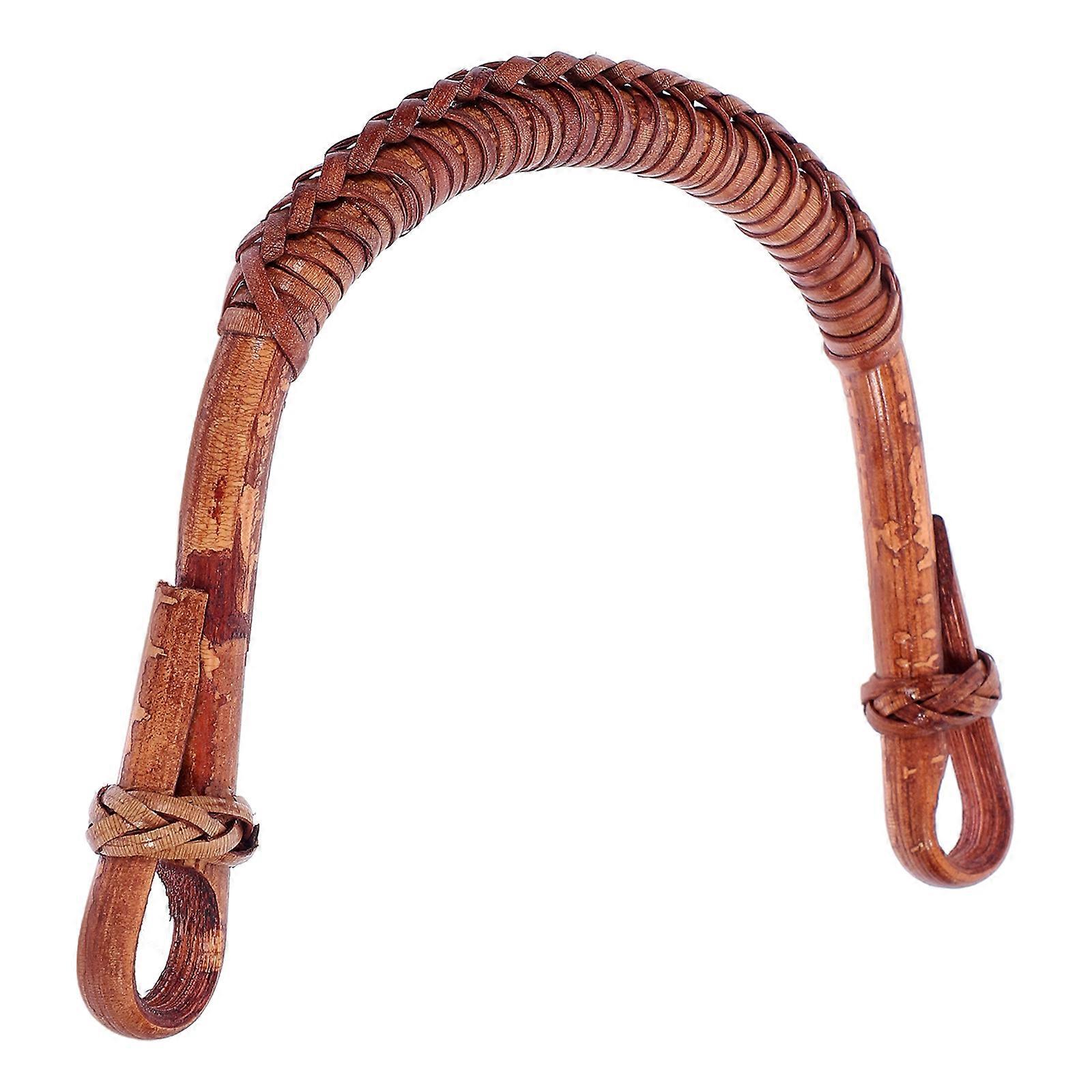 U-Shape Kettle Handle Replacement for Ceramic Pot Brown 3Pcs Rattan Handles