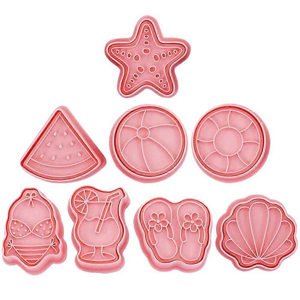 DIY Silicone Cookie Cutters Biscuit Stamps 32 Pcs For Professional Use With Shape Pink Color