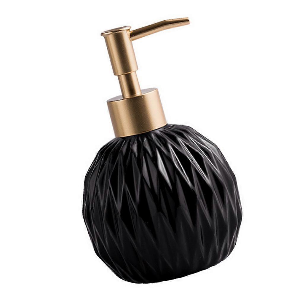 Modern Design Shampoo Storage Bottle Ideal For Home Decoration Crafted From Ceramic In Black Color With Dispensing Function 2Pcs