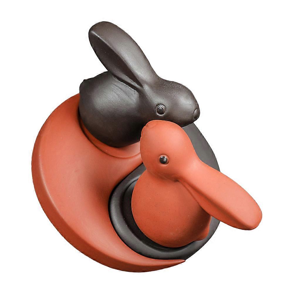 Creative Rabbit Modeling Tea Pet Décor For Home Desktop Prop 1 Set In Assorted Color With Classic Design