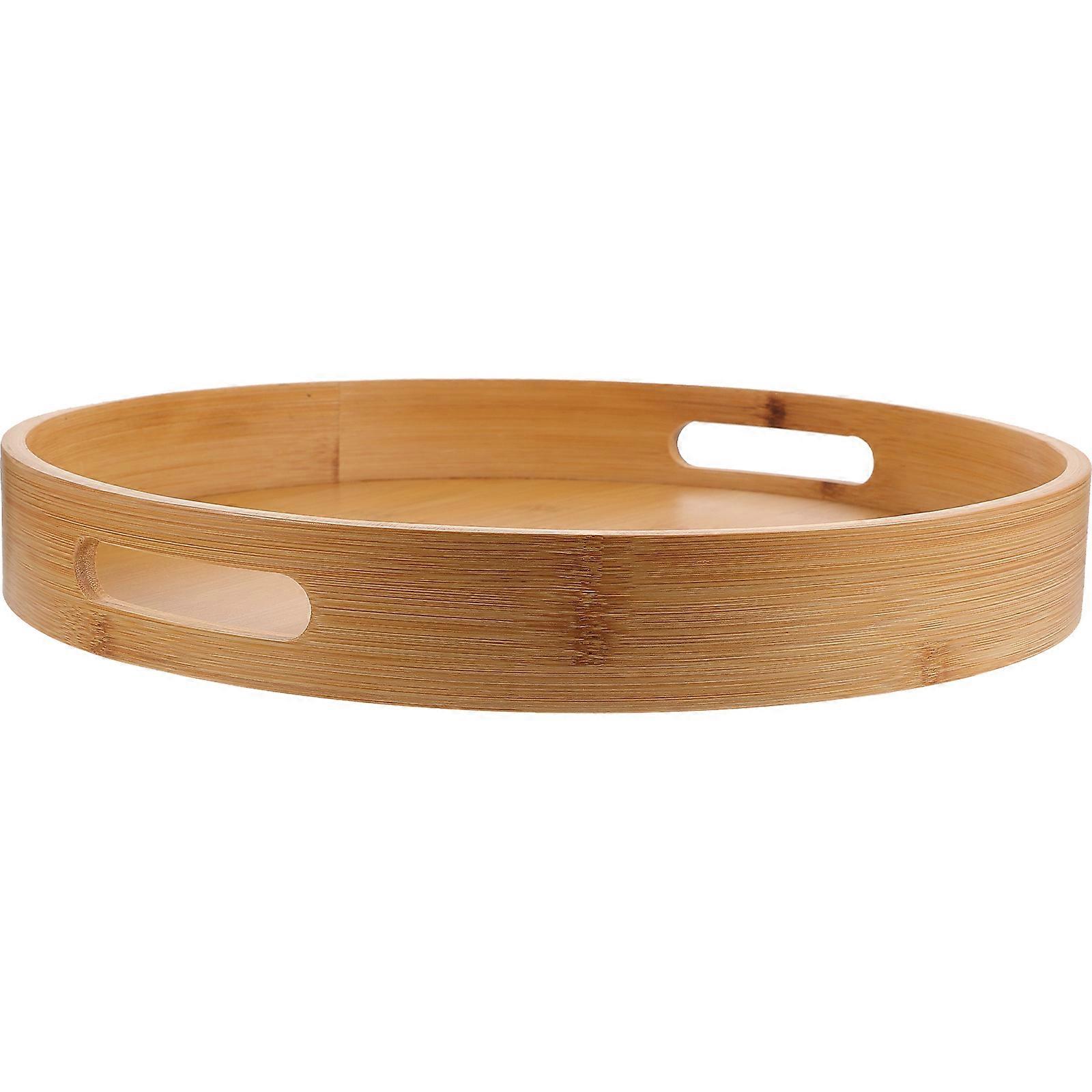 Bamboo Dinner Tray Simple Home Use Carrying 1Pack