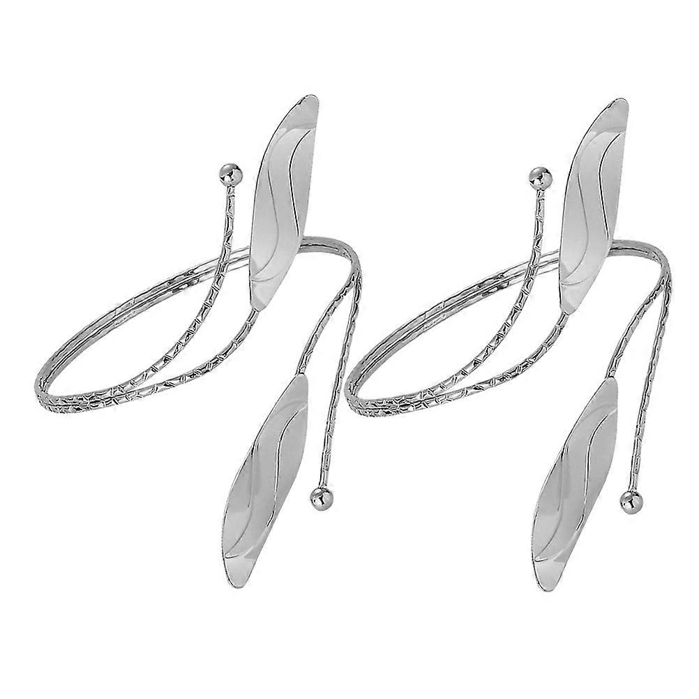 Metal Curtain Tiebacks Leaf Design Decorative Holdbacks 8Pcs