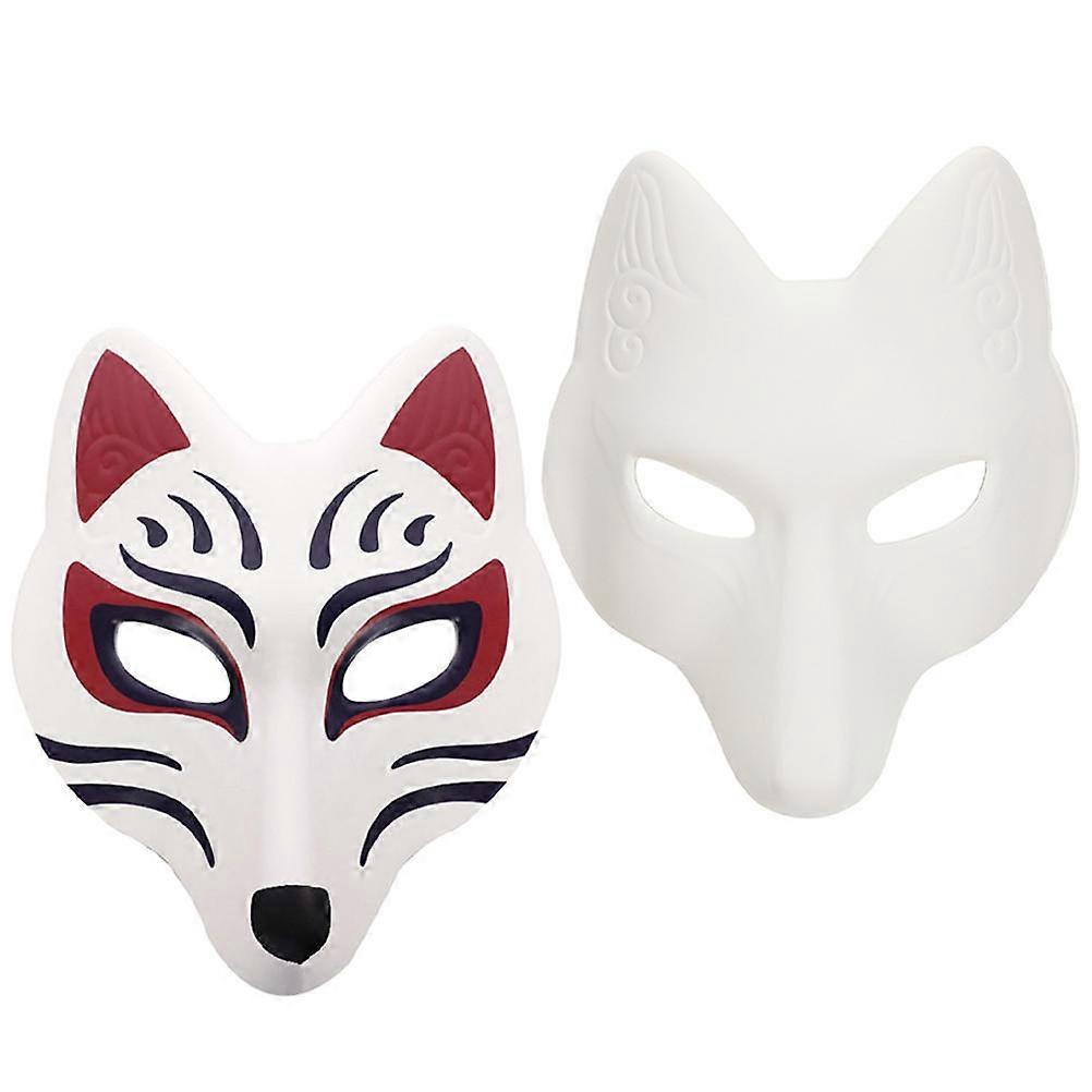 10 Pcs Fox Shaped Blank Masquerade Masks Assorted Color Great For DIY Crafts And Party Supplies