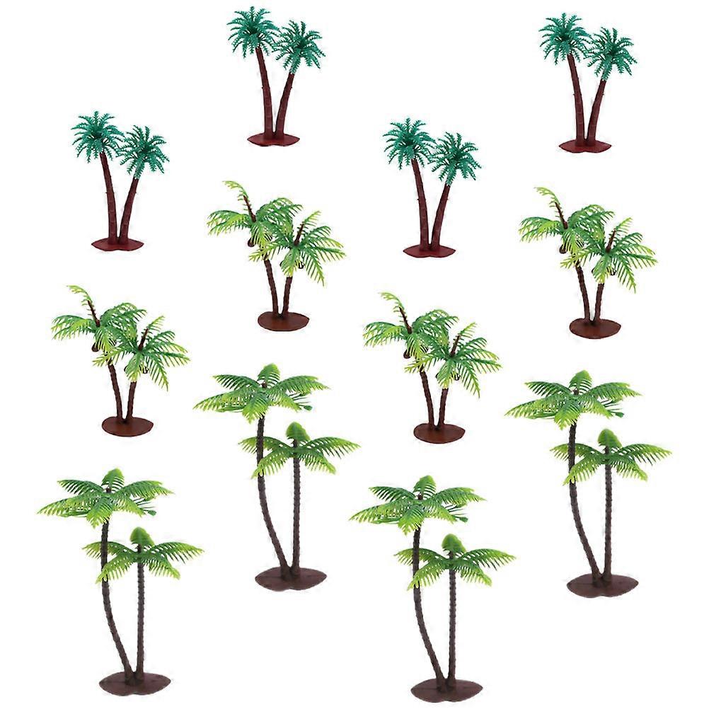 Artificial Trees Coconut Tree Model DIY Experience Miniature Palm Trees 24Pcs Compact Design