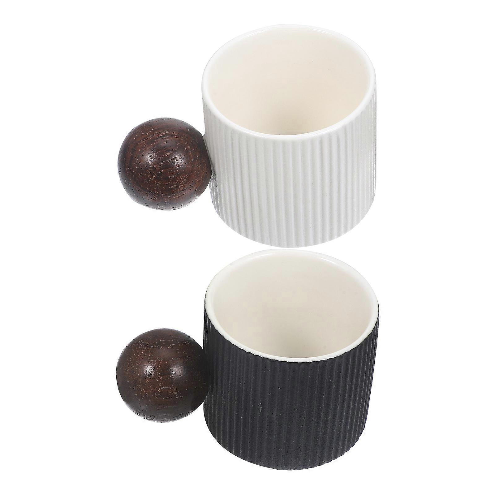 Versatile Portable Ceramic Beverage Container For Coffee Drinkers 80Ml Capacity Ideal For Gift Giving 2Pcs