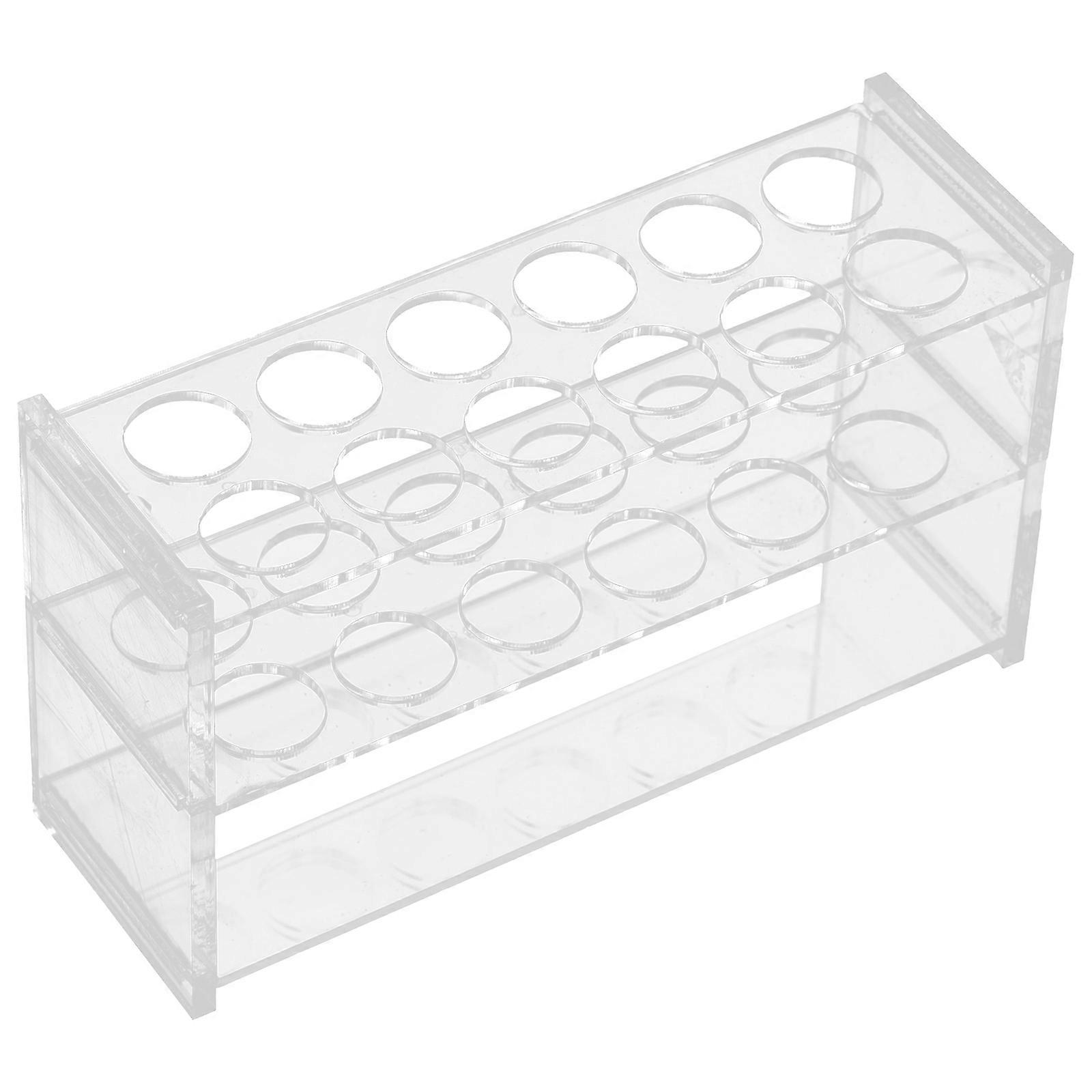 6 Slot Test Tube Holder Acrylic Rack for Sampling Tubes Laboratory Use