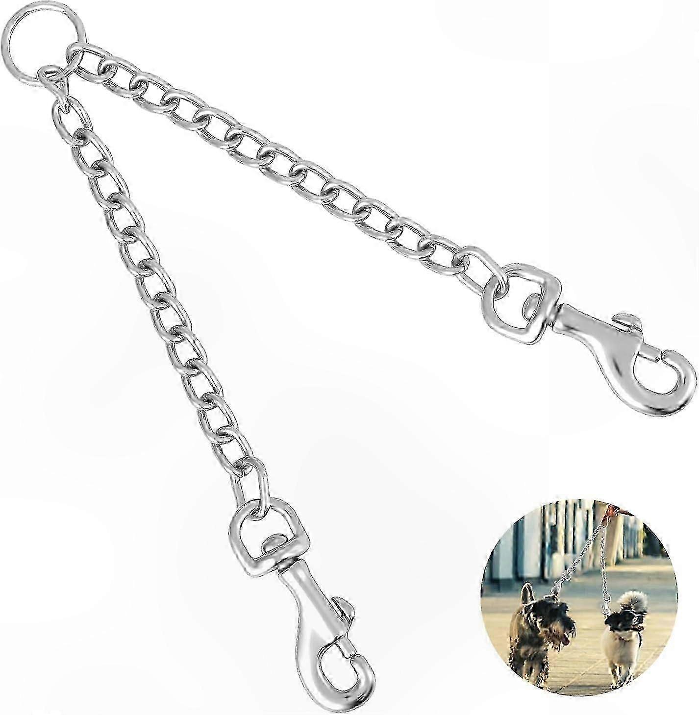 double dog lead coupler chew resistant heavy duty for two dogs