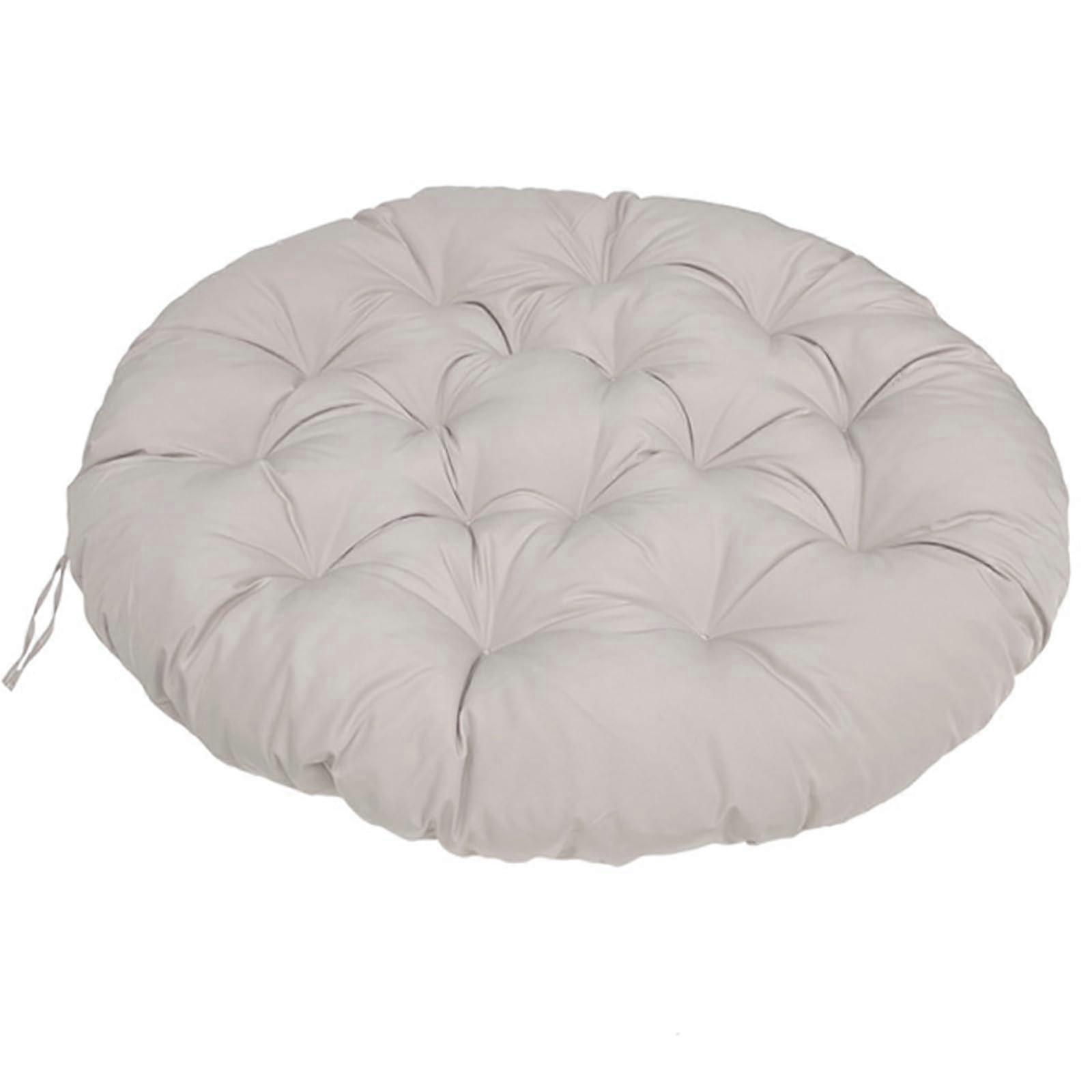 Thick Breathable Round Chair Cushion 70cm Size Colorfast Removable Indoor/Outdoor Grey