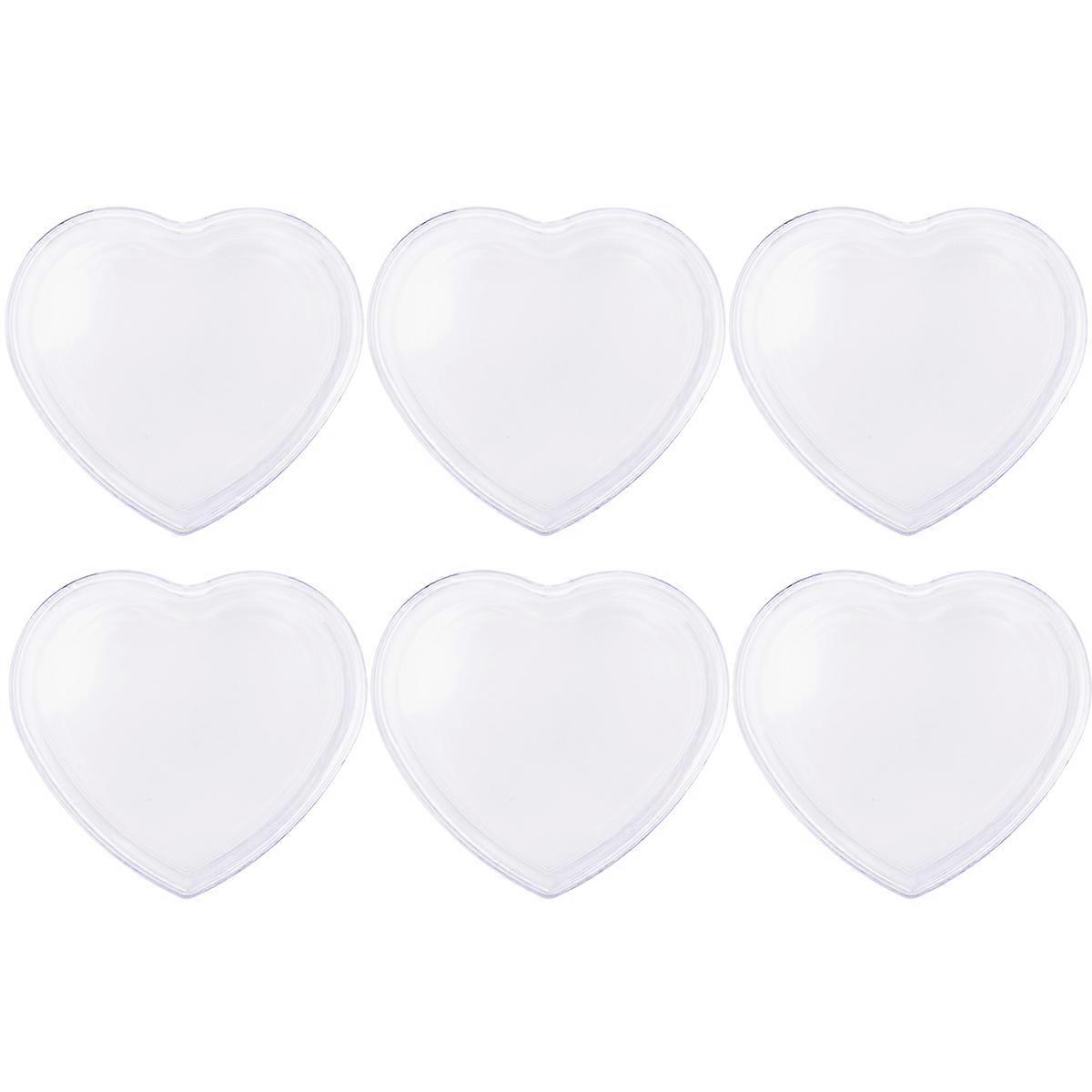 Chocolate Candy Box Heart Shape Storage Case for Party Use 6Pcs