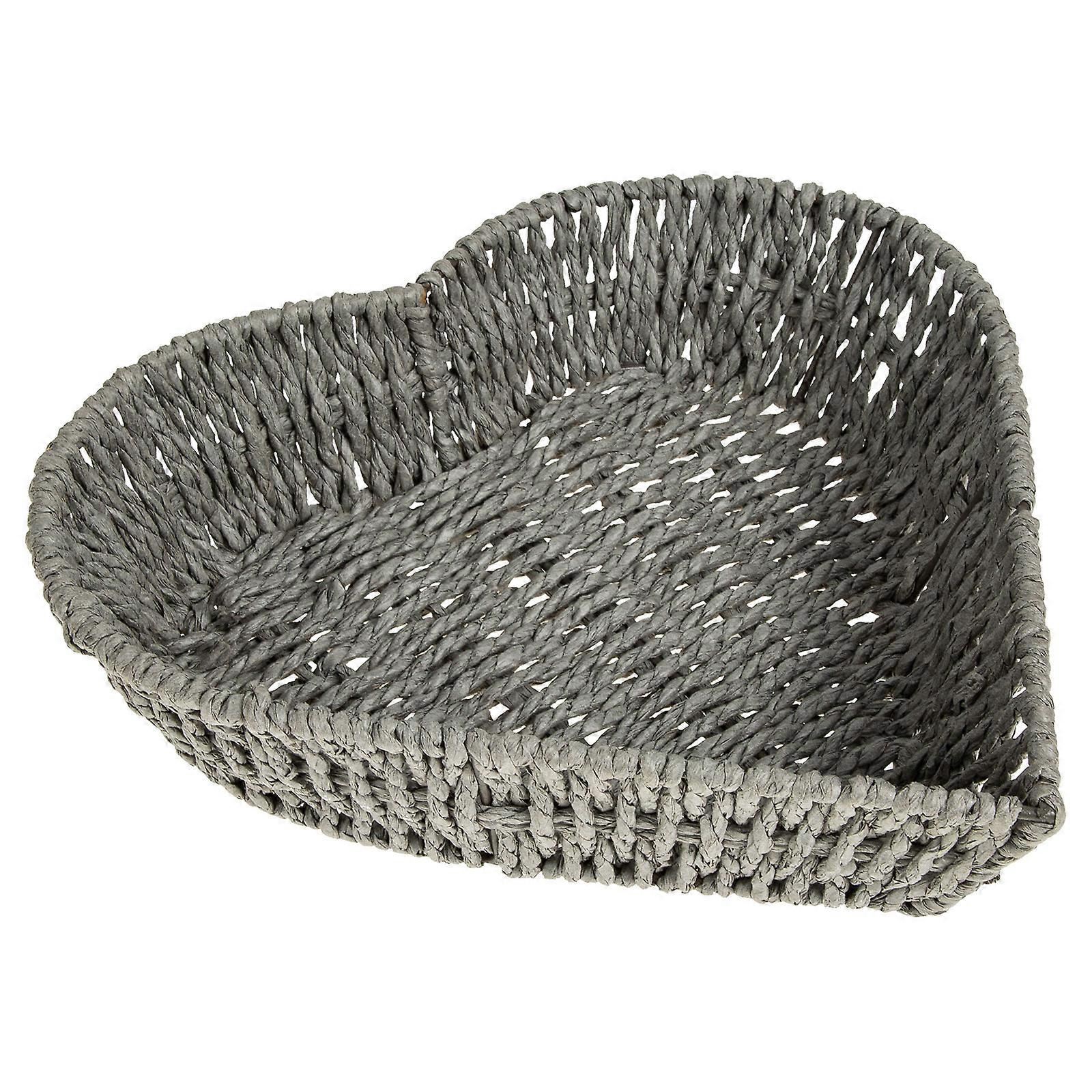 Heart Shape Storage Basket for Storage 4Pcs Desktop Fruit Plate Black Use