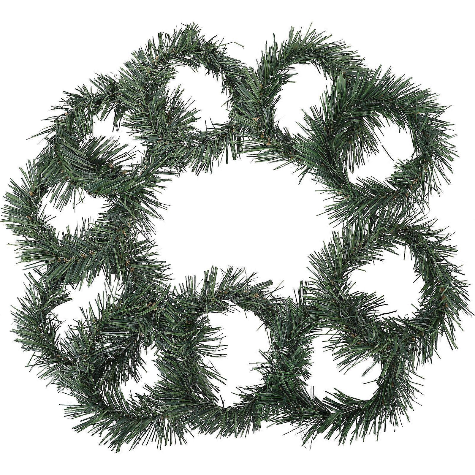 Candle Rings for Pillars Christmas Decor with 50Pcs Artificial Pine