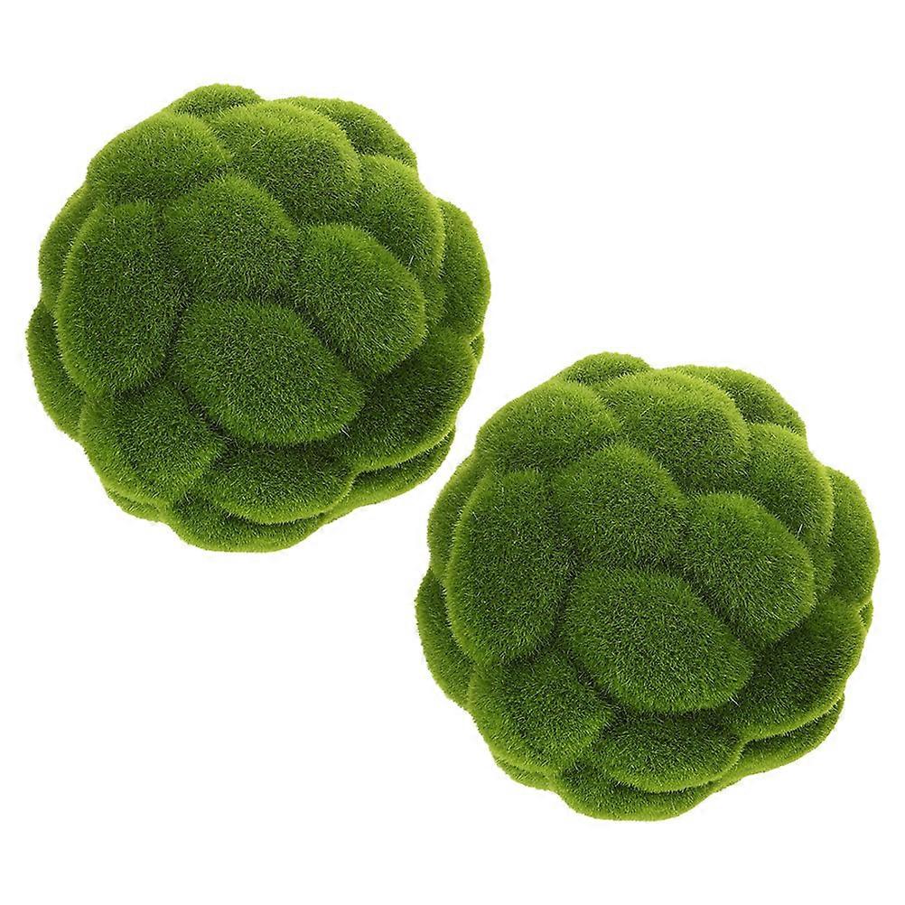 Plastic Simulated balls Artificial Balls for Decoration 4Pcs Green