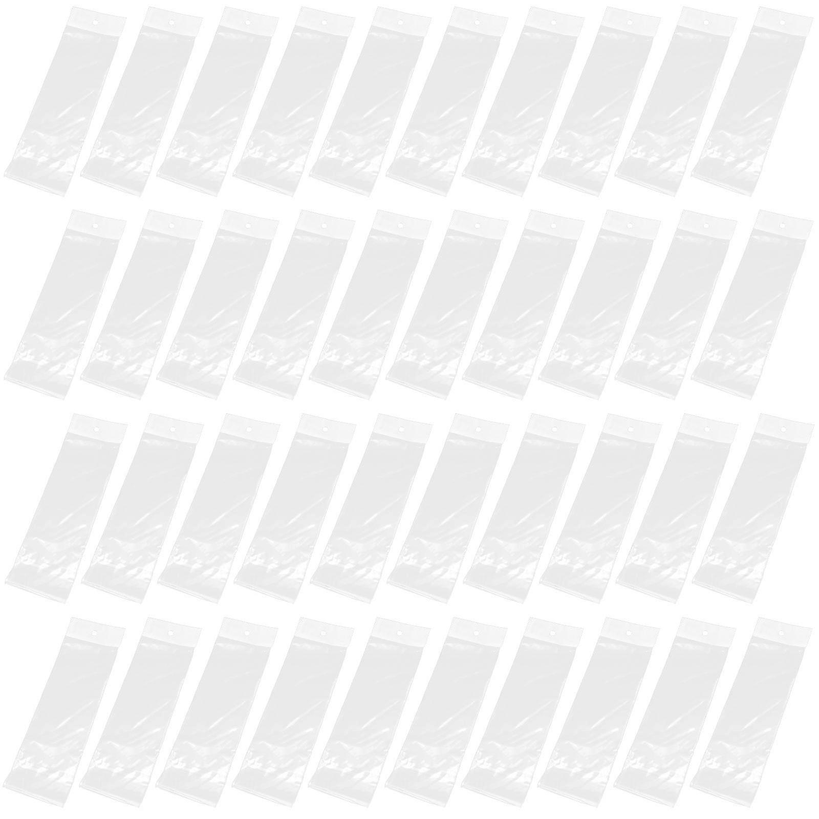 1000 Pcs Small Clear Self Adhesive Bags Ideal For Shop And Store Use With Dust-Proof Hanging Hole Protective Feature