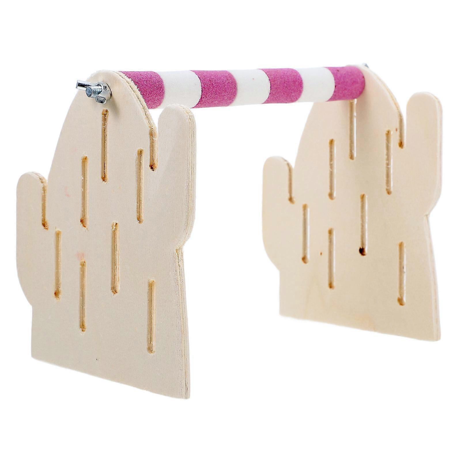 Wooden Bird Perch Stand for Parrot Training 3Pcs Tabletop Bird Play Stand