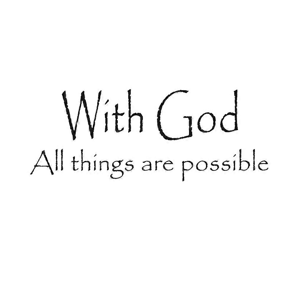 Black Wall Decals God Words for Wall Decoration 2Pcs Set