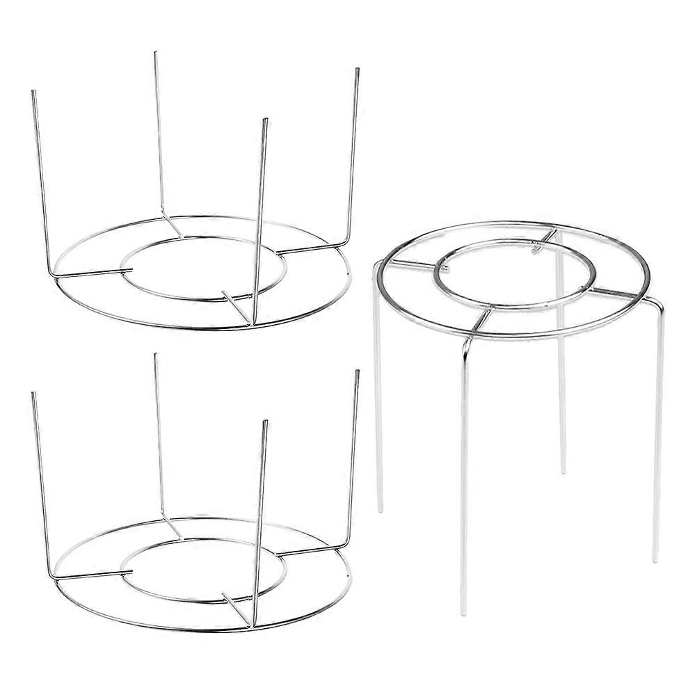 Round Stainless Steel Cake Cooling Rack for Baking Use 6Pcs Silver