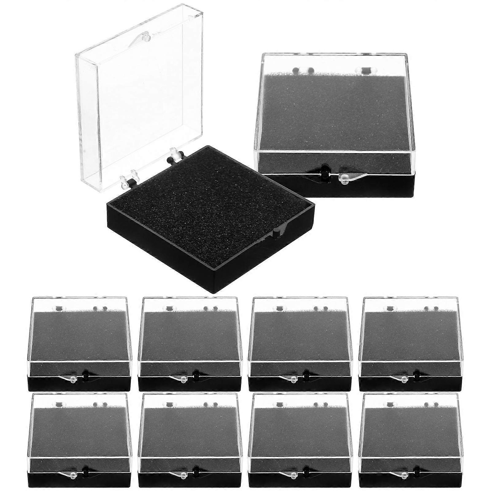Lapel Pin Display Case Badge Storage Box with Sponge for 40Pcs