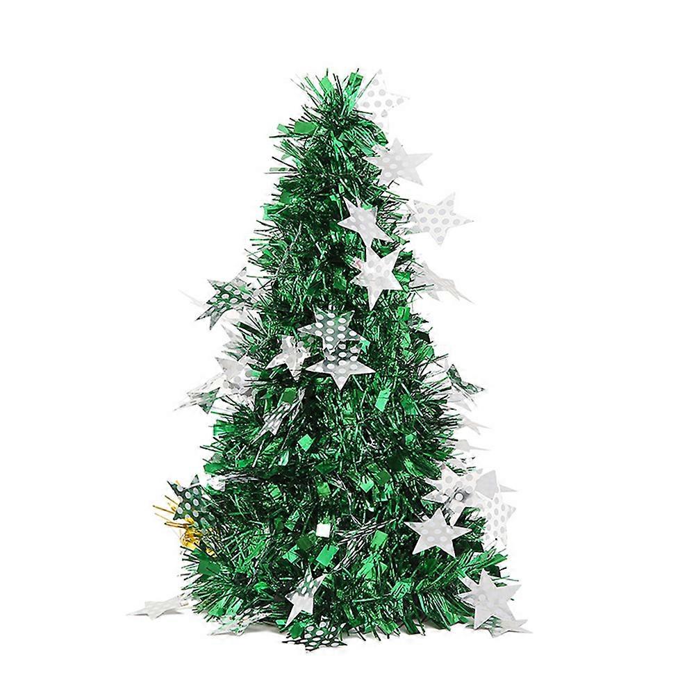 Creative Diy Simulative Christmas Tree Shape Party Decor Green 12*26cm 4Pcs
