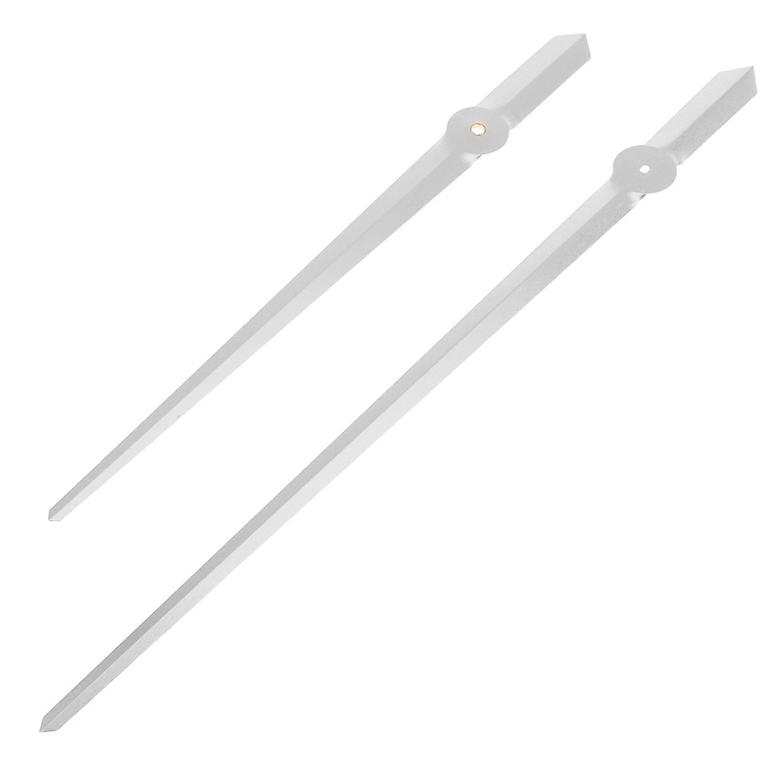 Diy Clock Pointers Clock Hands Home Office Use Aluminum Silver High Gloss Plating for 1 Set
