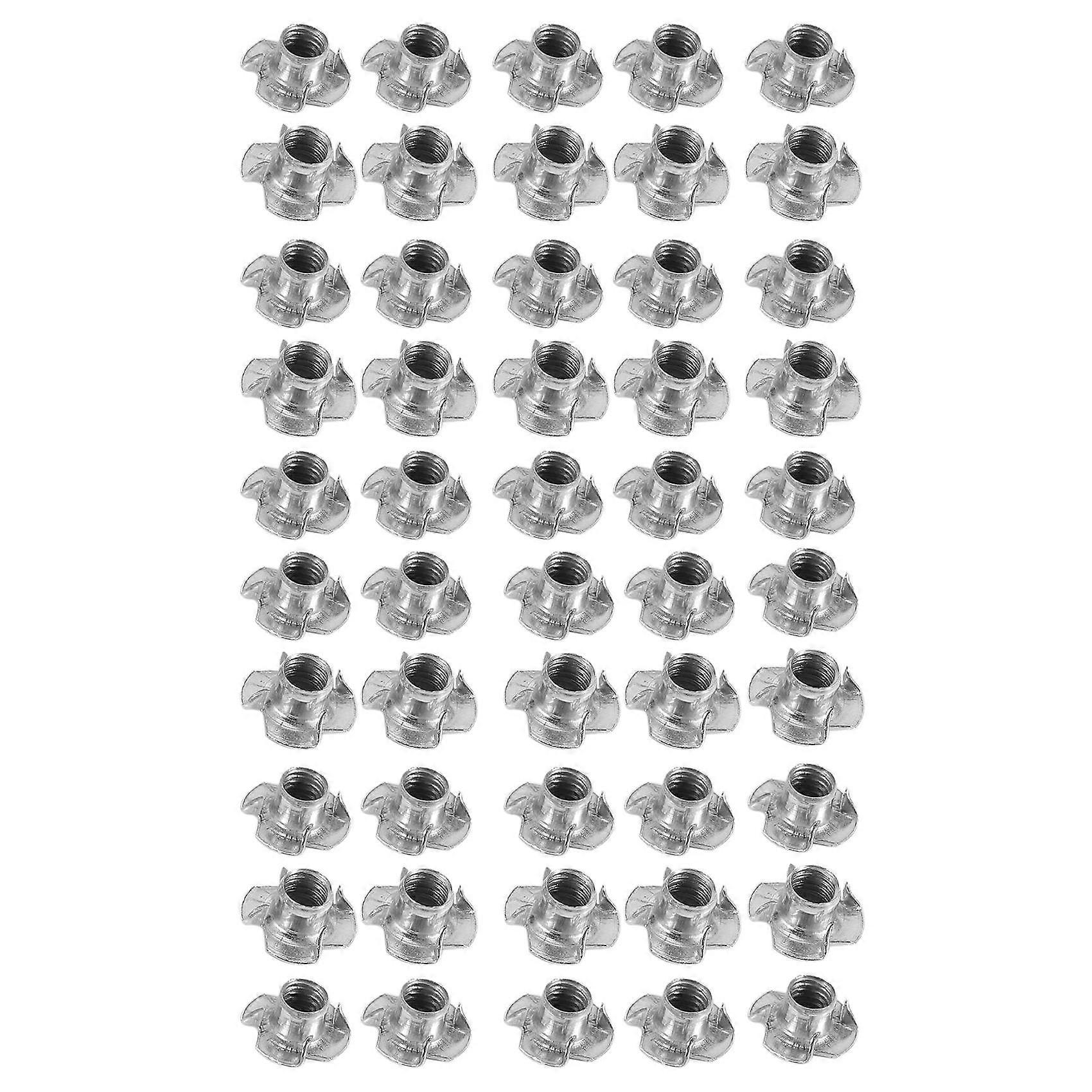 50 kpl M8 metallisia T-muttereita, piikkimuttereita, metrisiä