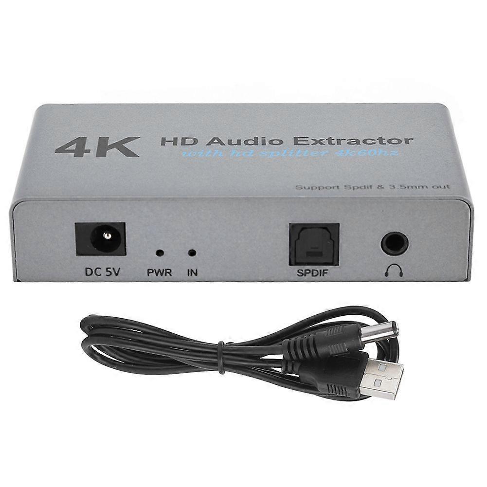 4k HDMI Audio Extractor HighDefinition with 1 Points 2 Converter USB Port Computer Supplies